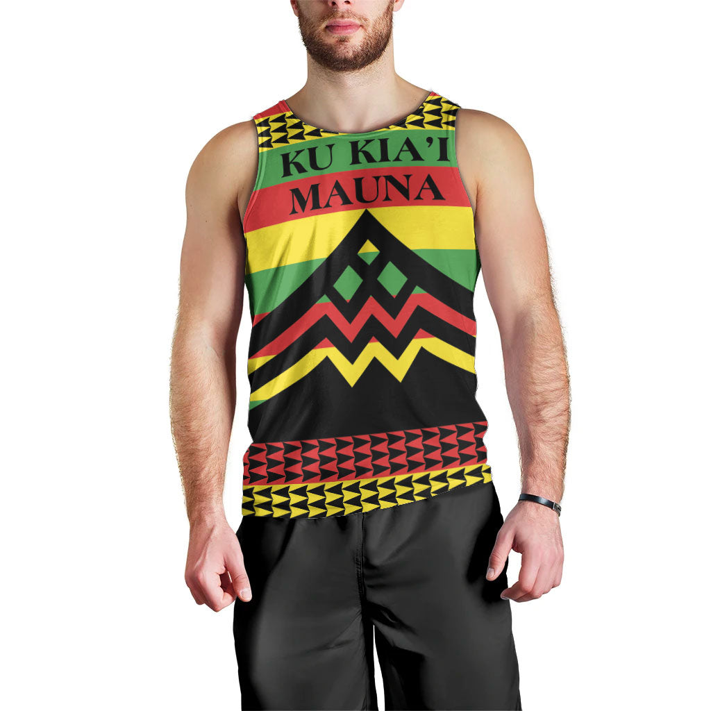 Hawaii Ku Kia'i Mauna Personalized Men Tank Top Hawaiian Kanaka Maoli Motif
