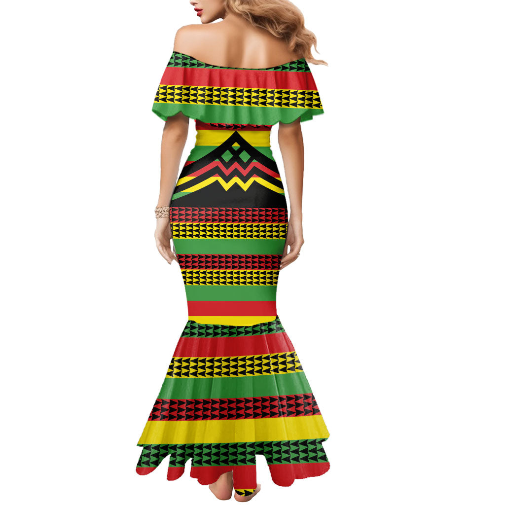 Hawaii Ku Kia'i Mauna Personalized Mermaid Dress Hawaiian Kanaka Maoli Motif