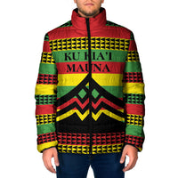 Hawaii Ku Kia'i Mauna Personalized Padded Jacket Hawaiian Kanaka Maoli Motif