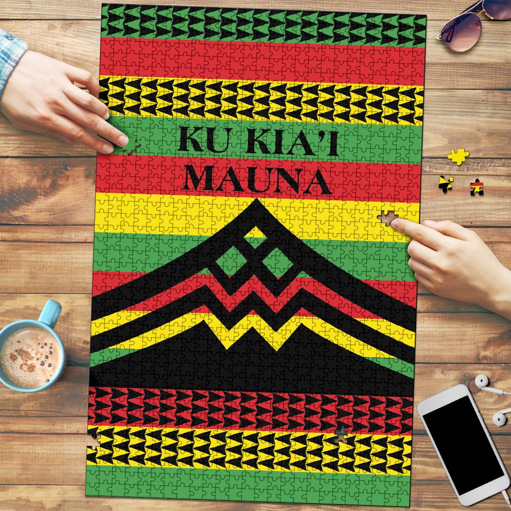 Hawaii Ku Kia'i Mauna Puzzle Hawaiian Kanaka Maoli Motif