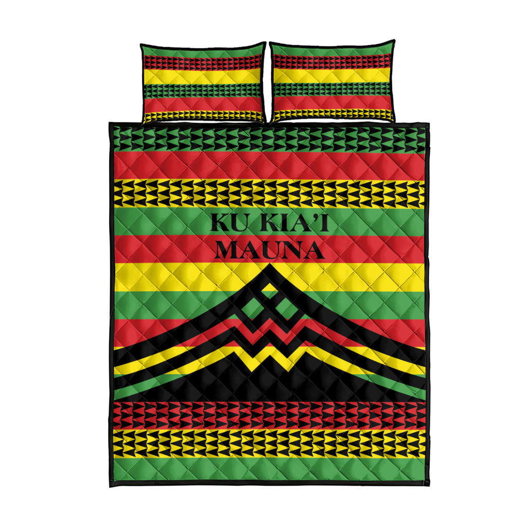 Hawaii Ku Kia'i Mauna Quilt Bed Set Hawaiian Kanaka Maoli Motif