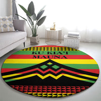 Hawaii Ku Kia'i Mauna Round Carpet Hawaiian Kanaka Maoli Motif
