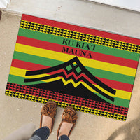 Hawaii Ku Kia'i Mauna Rubber Doormat Hawaiian Kanaka Maoli Motif