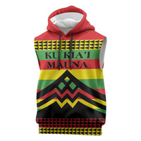 Hawaii Ku Kia'i Mauna Personalized Sleeveless Hoodie Hawaiian Kanaka Maoli Motif