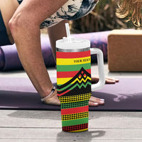 Hawaii Ku Kia'i Mauna Personalized Tumbler With Handle Hawaiian Kanaka Maoli Motif