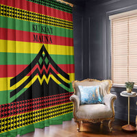 Hawaii Ku Kia'i Mauna Window Curtain Hawaiian Kanaka Maoli Motif