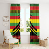 Hawaii Ku Kia'i Mauna Window Curtain Hawaiian Kanaka Maoli Motif