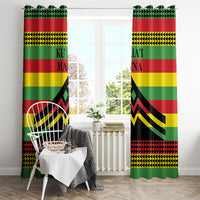 Hawaii Ku Kia'i Mauna Window Curtain Hawaiian Kanaka Maoli Motif