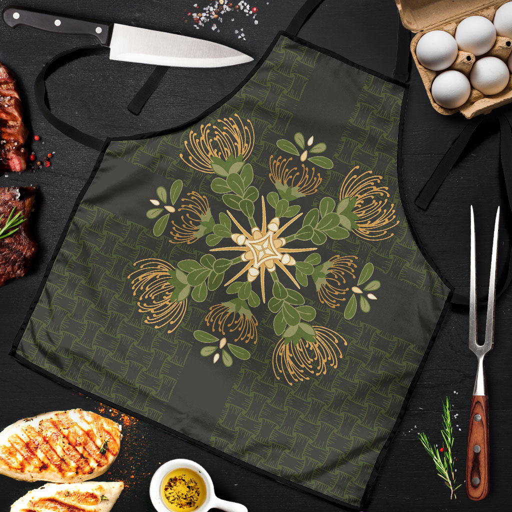 Hawaii Ohia Lehua Squares Apron Hawaiian Quilt Inspired Floral Pattern
