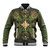 Hawaii Ohia Lehua Squares Baseball Jacket Hawaiian Quilt Inspired Floral Pattern