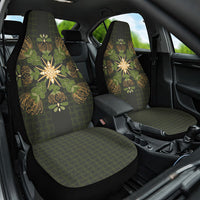 Hawaii Ohia Lehua Squares Car Seat Cover Hawaiian Quilt Inspired Floral Pattern