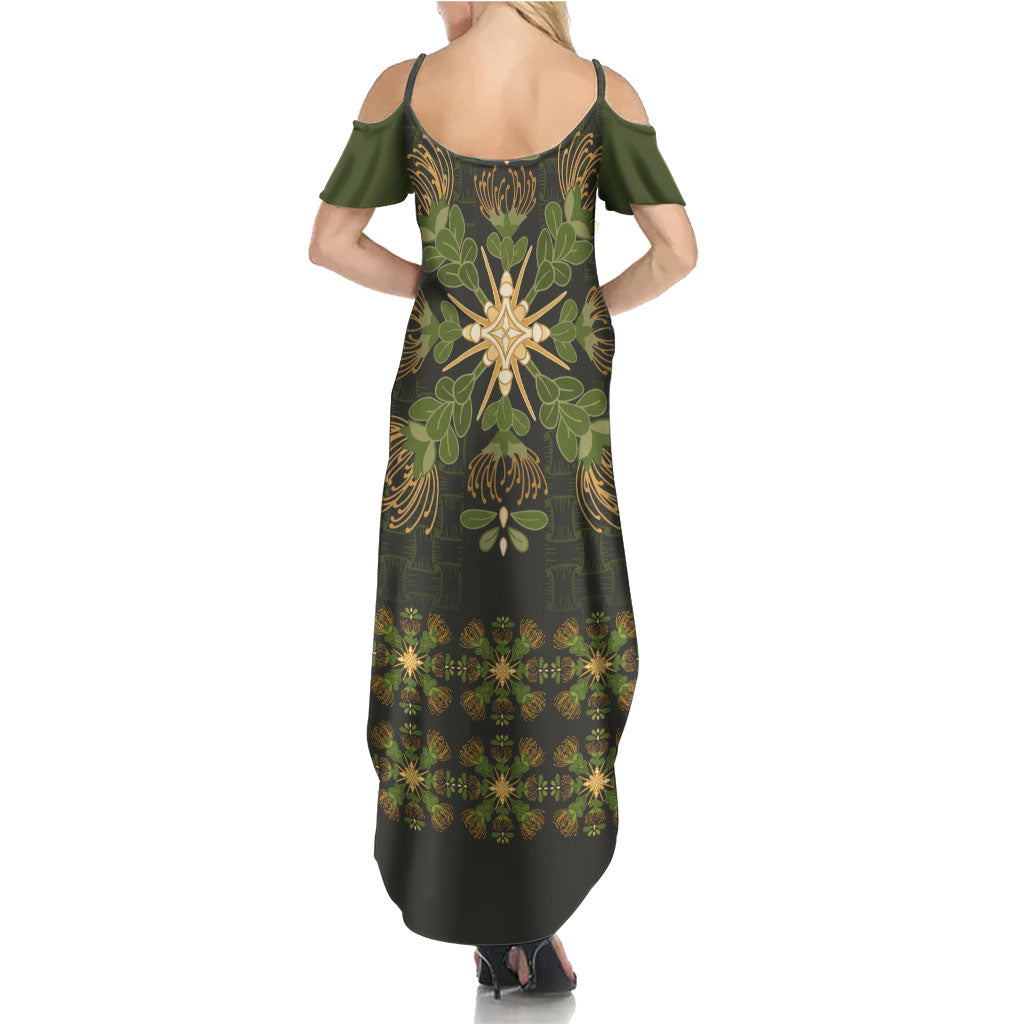 Hawaii Ohia Lehua Squares Family Matching Summer Maxi Dress and Hawaiian Shirt Hawaiian Quilt Inspired Floral Pattern