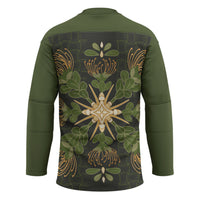 Hawaii Ohia Lehua Squares Hockey Jersey Hawaiian Quilt Inspired Floral Pattern