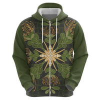 Hawaii Ohia Lehua Squares Hoodie Hawaiian Quilt Inspired Floral Pattern
