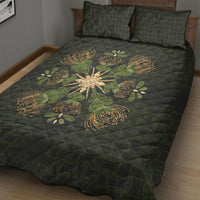 Hawaii Ohia Lehua Squares Quilt Bed Set Hawaiian Quilt Inspired Floral Pattern