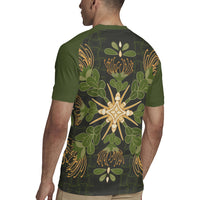 Hawaii Ohia Lehua Squares Rugby Jersey Hawaiian Quilt Inspired Floral Pattern