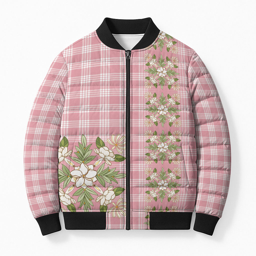 Akala Hamele Hawai'i Palaka Squares Maile Leaf Bomber Puffer Jacket Flowers Hawaiian Quilt Patterns