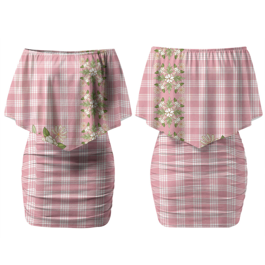 Akala Hamele Hawai'i Palaka Squares Maile Leaf Couples Matching Off Shoulder Short Dress and Long Sleeve Button Shirt Flowers Hawaiian Quilt Patterns