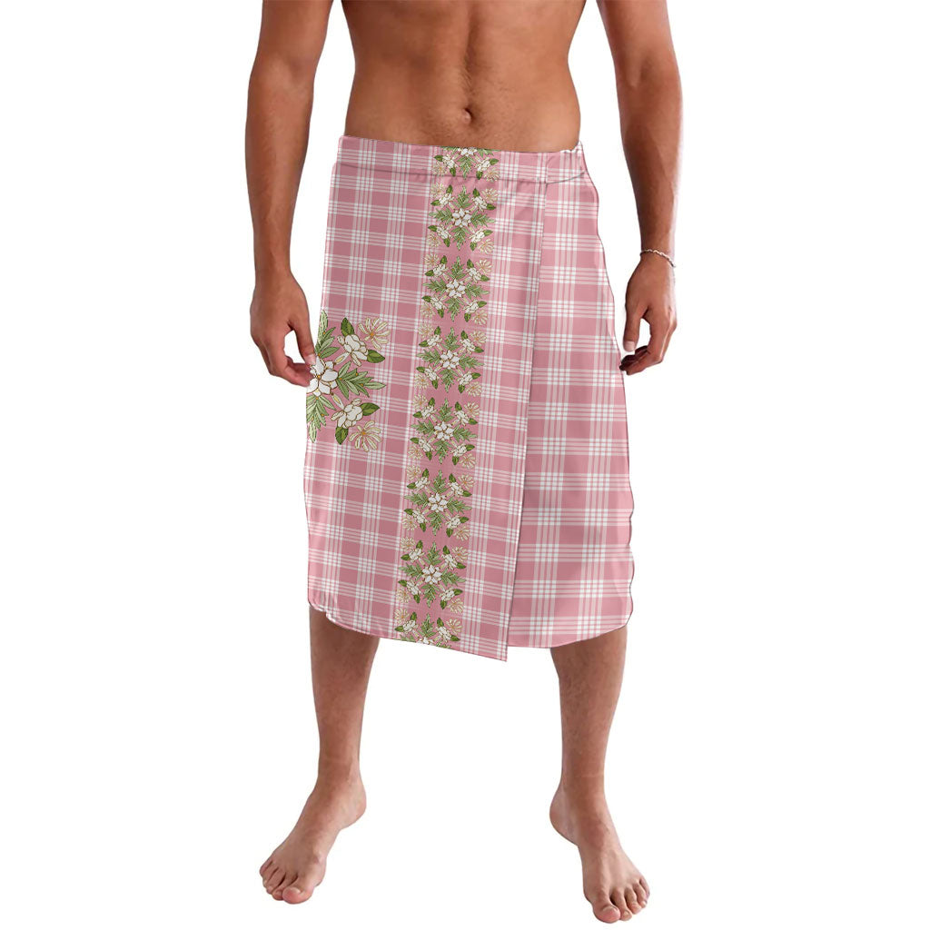 Akala Hamele Hawai'i Palaka Squares Maile Leaf Lavalava Flowers Hawaiian Quilt Patterns LT9 Dusty Rose - Polynesian Pride