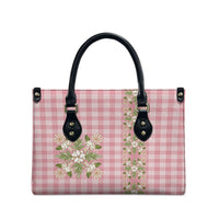 Akala Hamele Hawai'i Palaka Squares Maile Leaf Leather Bag Flowers Hawaiian Quilt Patterns