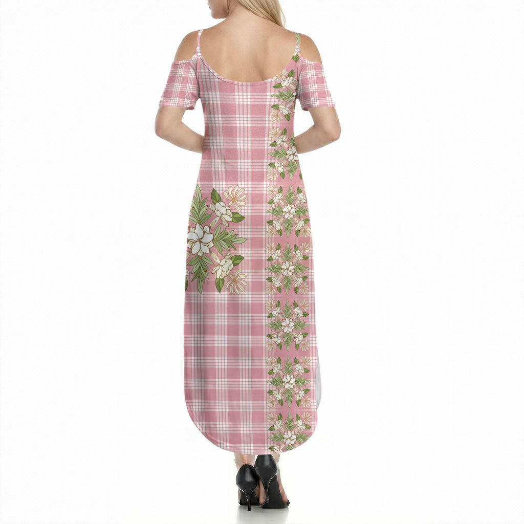 Akala Hamele Hawai'i Palaka Squares Maile Leaf Summer Maxi Dress Flowers Hawaiian Quilt Patterns
