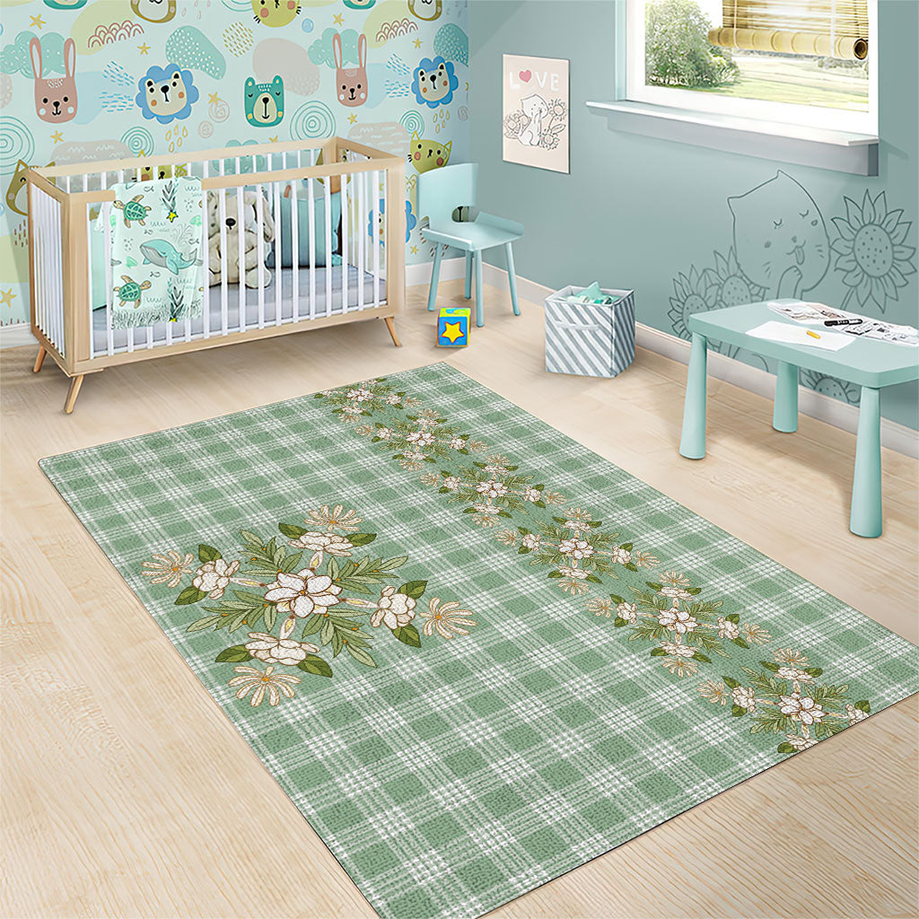 Liko Kukui Hawai'i Palaka Squares Maile Leaf Area Rug Flowers Hawaiian Quilt Patterns