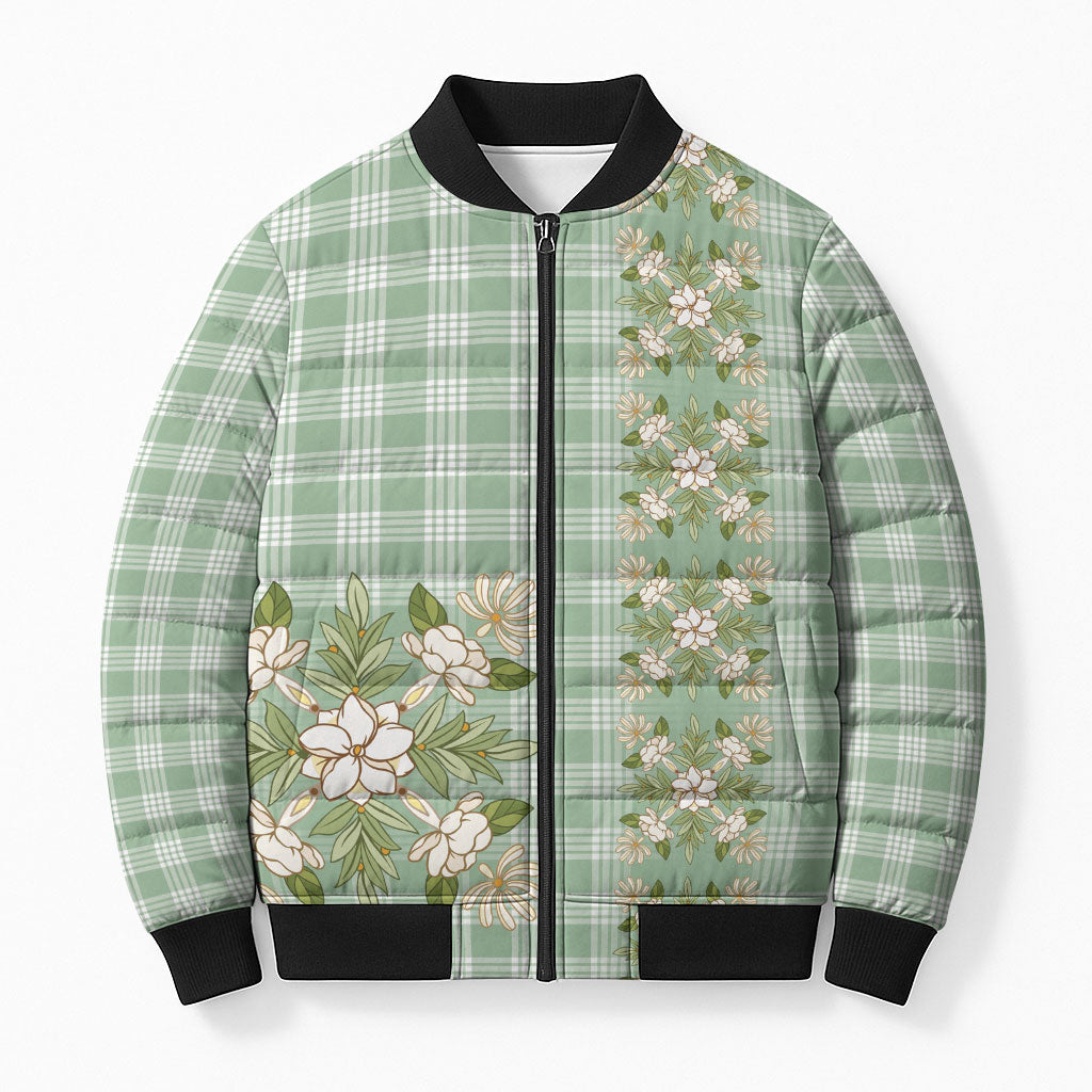 Liko Kukui Hawai'i Palaka Squares Maile Leaf Bomber Puffer Jacket Flowers Hawaiian Quilt Patterns