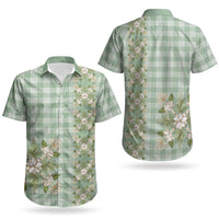 Liko Kukui Hawai'i Palaka Squares Maile Leaf Couples Matching Tank Maxi Dress and Hawaiian Shirt Flowers Hawaiian Quilt Patterns
