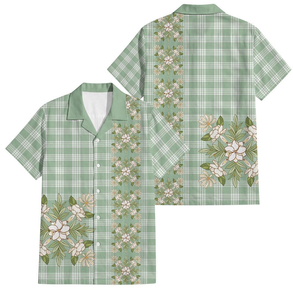Liko Kukui Hawai'i Palaka Squares Maile Leaf Family Matching Mermaid Dress and Hawaiian Shirt Flowers Hawaiian Quilt Patterns