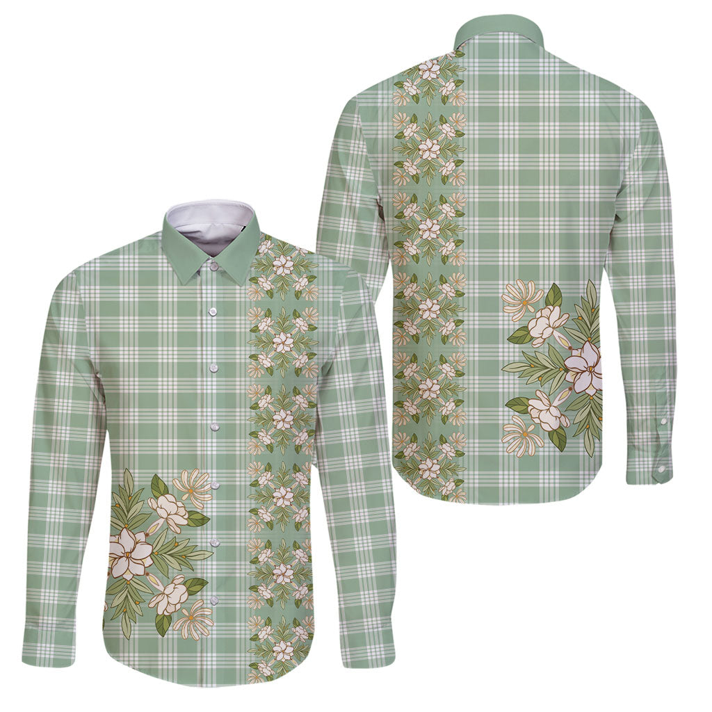 Liko Kukui Hawai'i Palaka Squares Maile Leaf Family Matching Mermaid Dress and Hawaiian Shirt Flowers Hawaiian Quilt Patterns