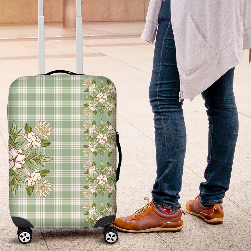 Liko Kukui Hawai'i Palaka Squares Maile Leaf Luggage Cover Flowers Hawaiian Quilt Patterns