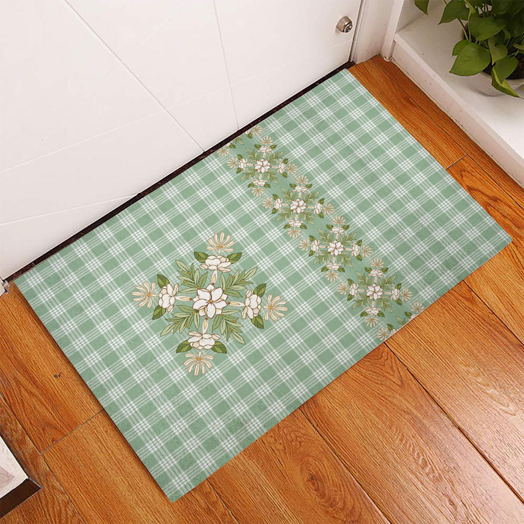 Liko Kukui Hawai'i Palaka Squares Maile Leaf Rubber Doormat Flowers Hawaiian Quilt Patterns