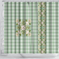 Liko Kukui Hawai'i Palaka Squares Maile Leaf Shower Curtain Flowers Hawaiian Quilt Patterns