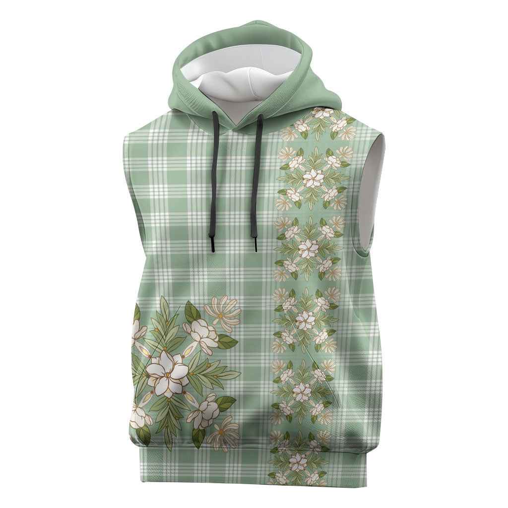 Liko Kukui Hawai'i Palaka Squares Maile Leaf Sleeveless Hoodie Flowers Hawaiian Quilt Patterns