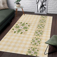 Melemele Ahiahia Hawai'i Palaka Squares Maile Leaf Area Rug Flowers Hawaiian Quilt Patterns