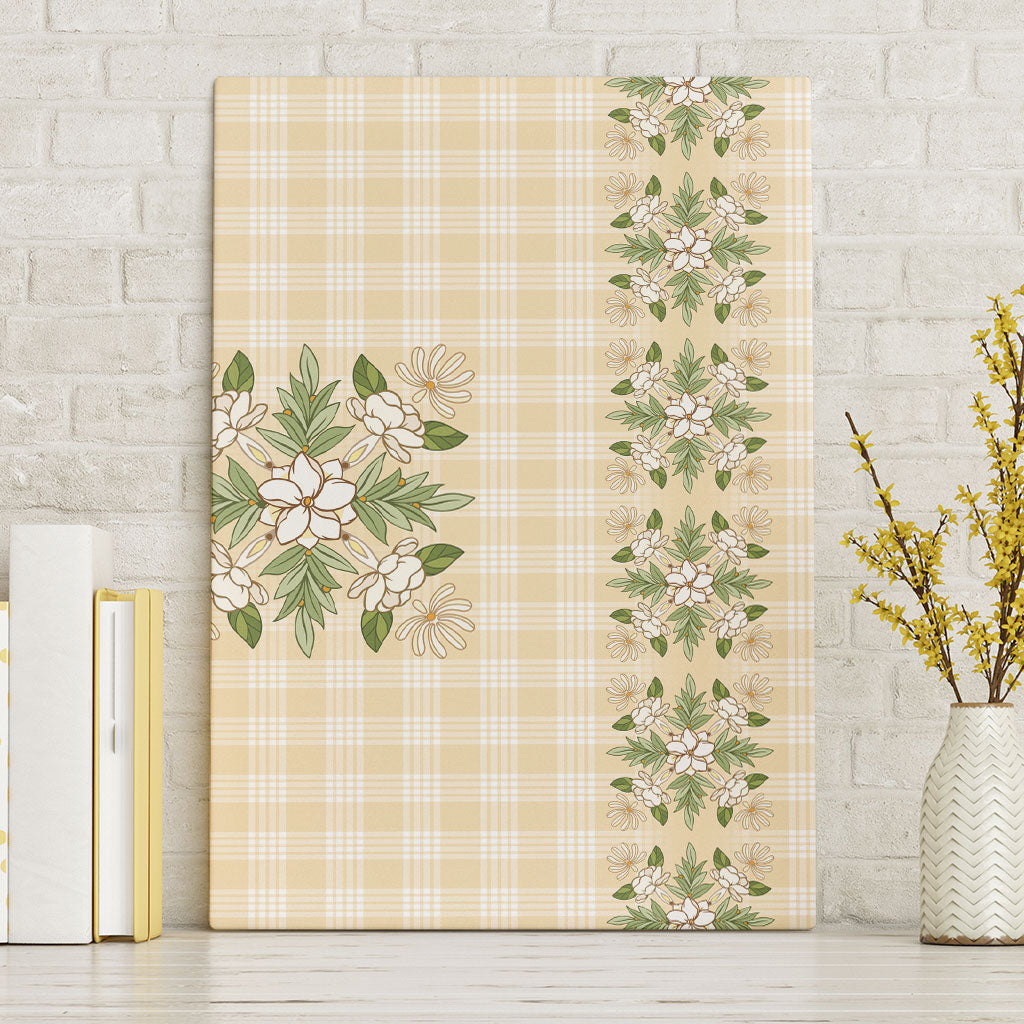 Melemele Ahiahia Hawai'i Palaka Squares Maile Leaf Canvas Wall Art Flowers Hawaiian Quilt Patterns