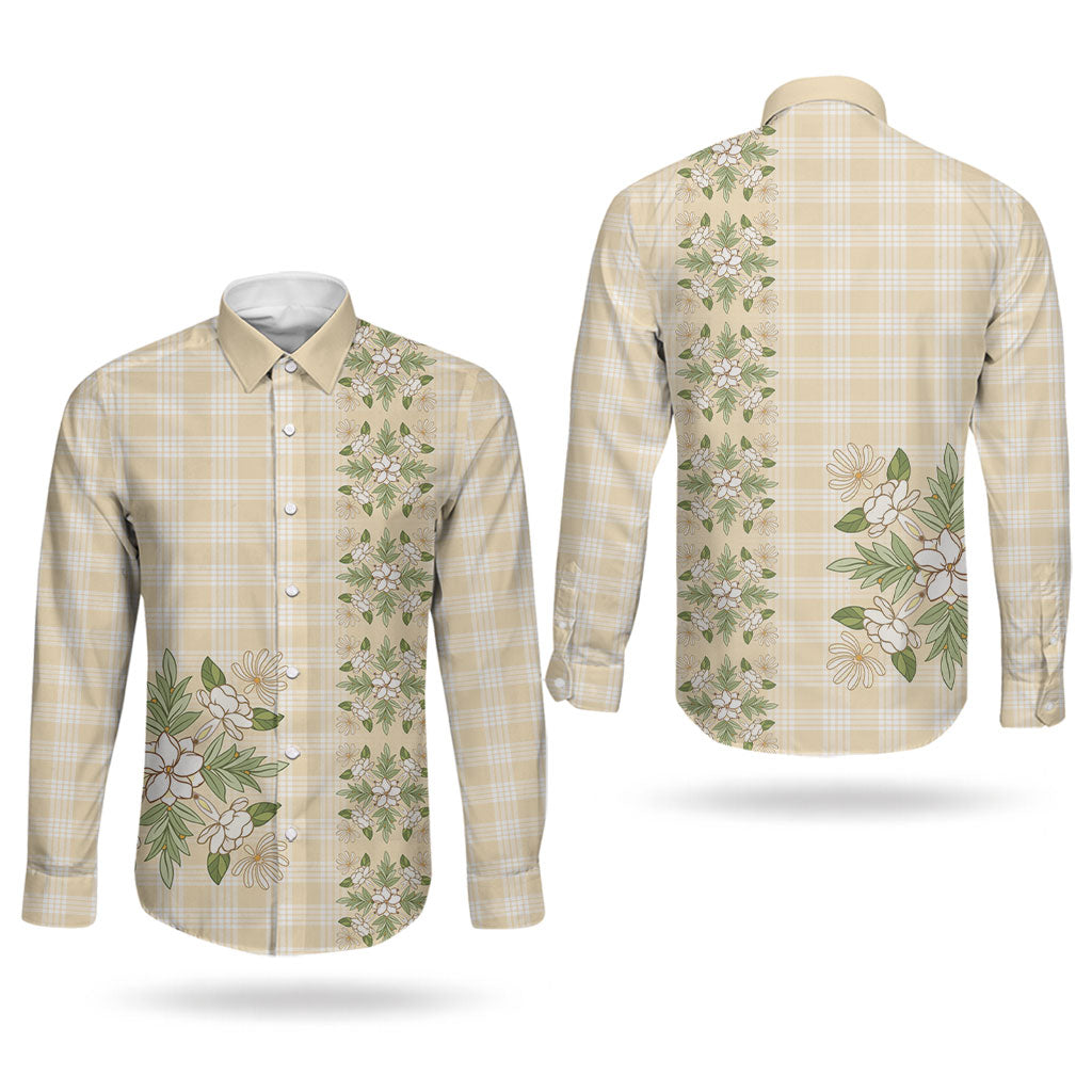 Melemele Ahiahia Hawai'i Palaka Squares Maile Leaf Couples Matching Short Sleeve Bodycon Dress and Long Sleeve Button Shirt Flowers Hawaiian Quilt Patterns