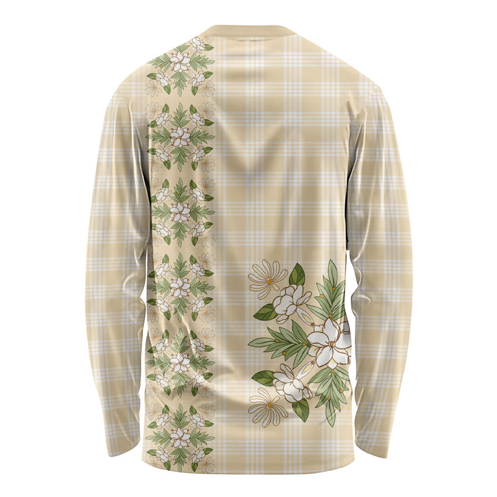 Melemele Ahiahia Hawai'i Palaka Squares Maile Leaf Long Sleeve Shirt Flowers Hawaiian Quilt Patterns