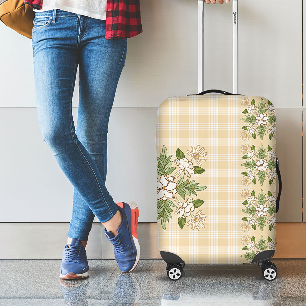 Melemele Ahiahia Hawai'i Palaka Squares Maile Leaf Luggage Cover Flowers Hawaiian Quilt Patterns