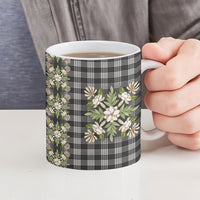 Pauli Hawai'i Palaka Squares Maile Leaf Ceramic Mug Flowers Hawaiian Quilt Patterns