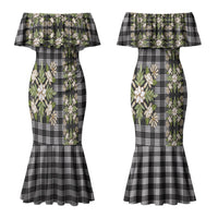 Pauli Hawai'i Palaka Squares Maile Leaf Couples Matching Mermaid Dress and Hawaiian Shirt Flowers Hawaiian Quilt Patterns LT9 - Polynesian Pride