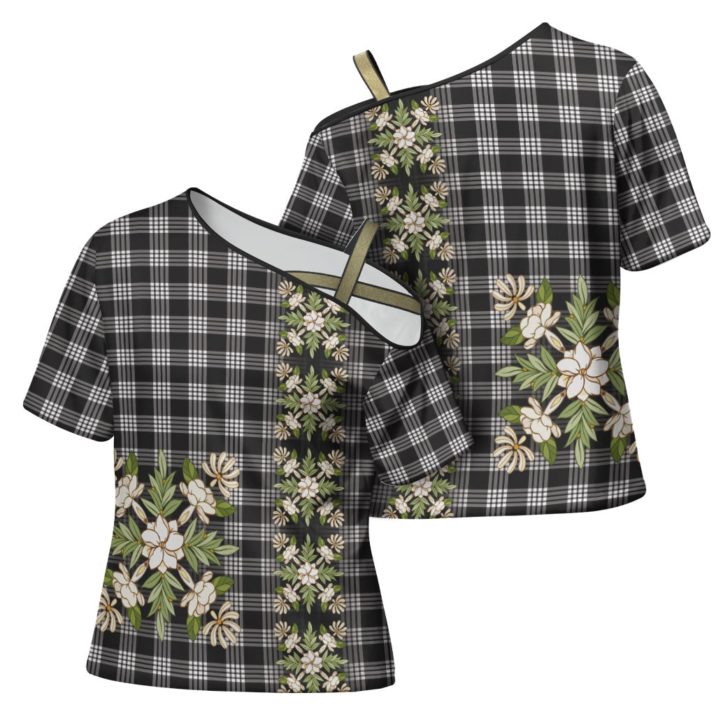 Pauli Hawai'i Palaka Squares Maile Leaf Cross Shoulder Shirt Flowers Hawaiian Quilt Patterns