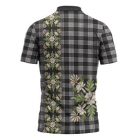 Pauli Hawai'i Palaka Squares Maile Leaf Zipper Polo Shirt Flowers Hawaiian Quilt Patterns