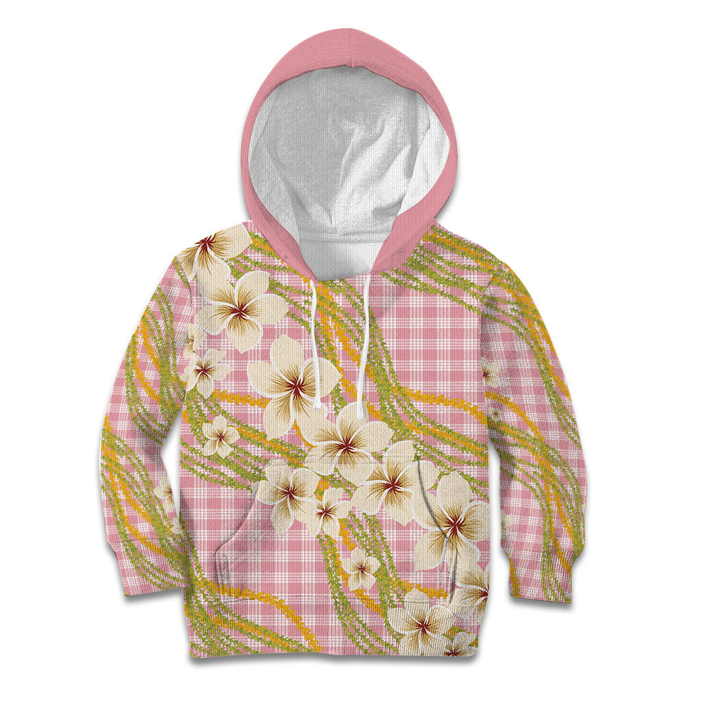 Akala Hamele Palaka Plumeria Kid Hoodie Puakenikeni and Maile Lei