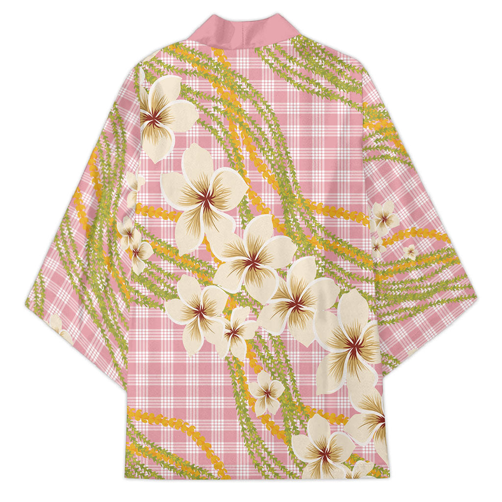 Akala Hamele Palaka Plumeria Kimono Puakenikeni and Maile Lei