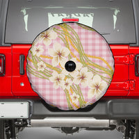 Akala Hamele Palaka Plumeria Spare Tire Cover Puakenikeni and Maile Lei