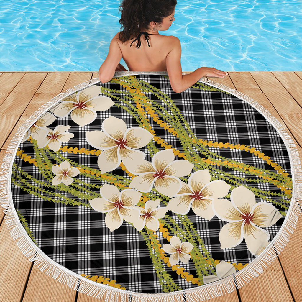 Ele'ele Hawai'i Palaka Plumeria Beach Blanket Puakenikeni and Maile Lei