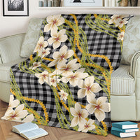 Ele'ele Hawai'i Palaka Plumeria Blanket Puakenikeni and Maile Lei