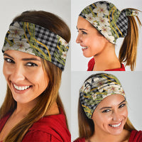 Ele'ele Hawai'i Palaka Plumeria Neck Gaiter Puakenikeni and Maile Lei