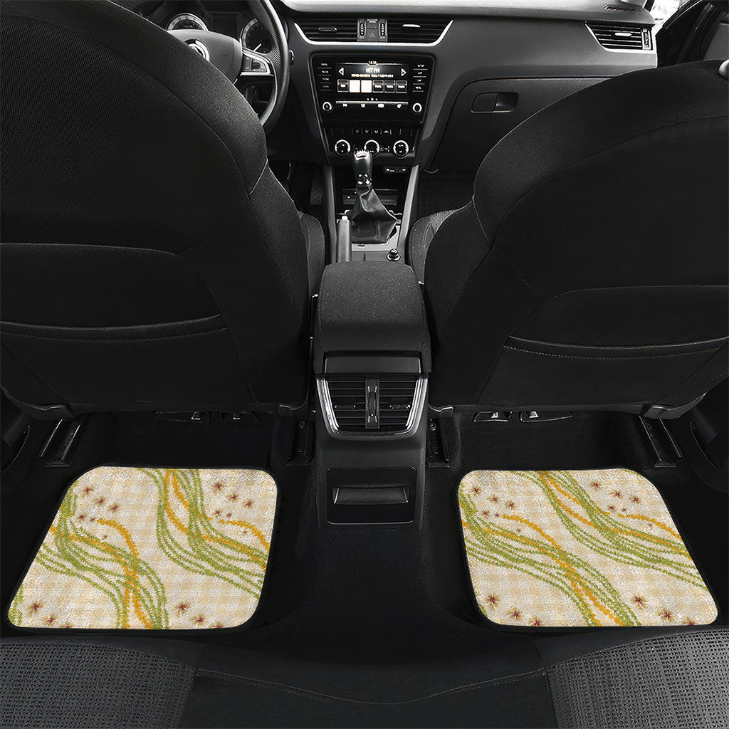 Melemele Ahiahia Hawai'i Palaka Plumeria Car Mats Puakenikeni and Maile Lei